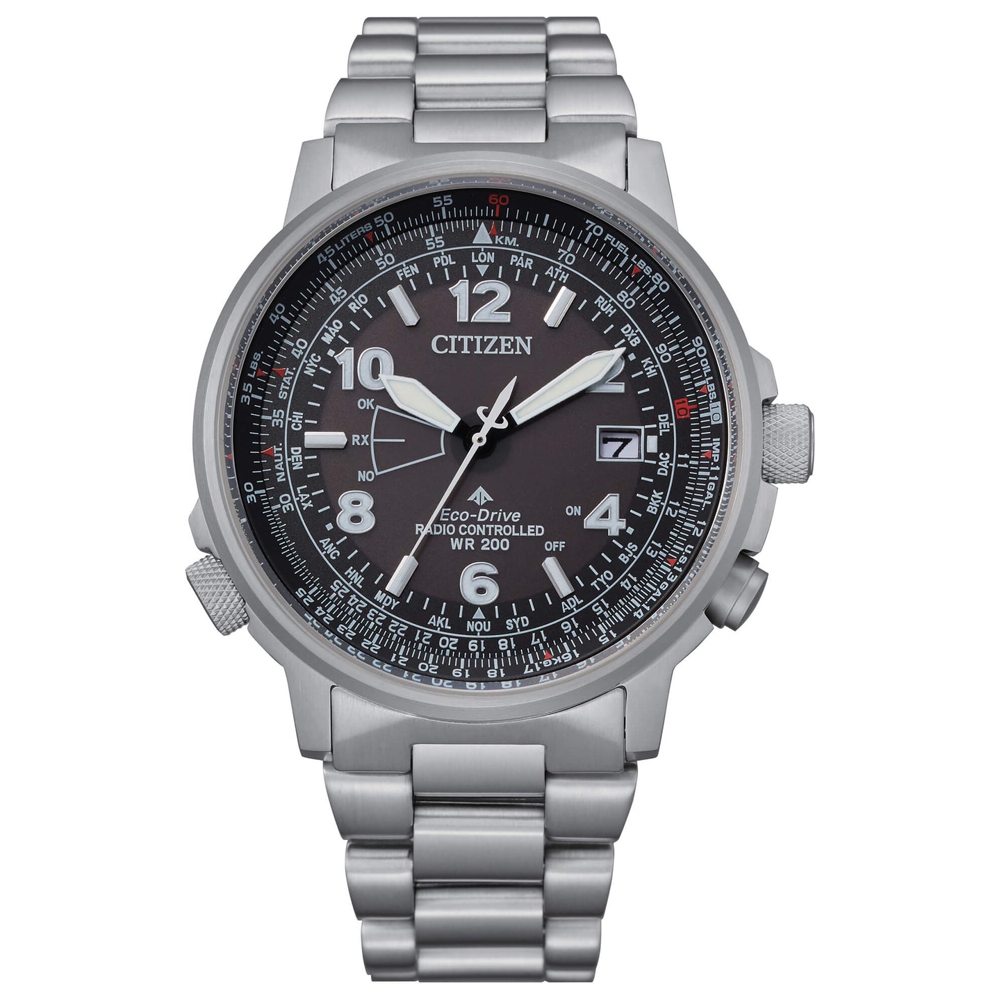 CITIZEN RADIOCONTROLLATO ECO-DRIVE CB0240-88E Pilot Acciao
