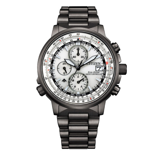 CITIZEN RADIOCONTROLLATO ECO-DRIVE AT8304-57A Crono Pilot Acciaio 41 mm