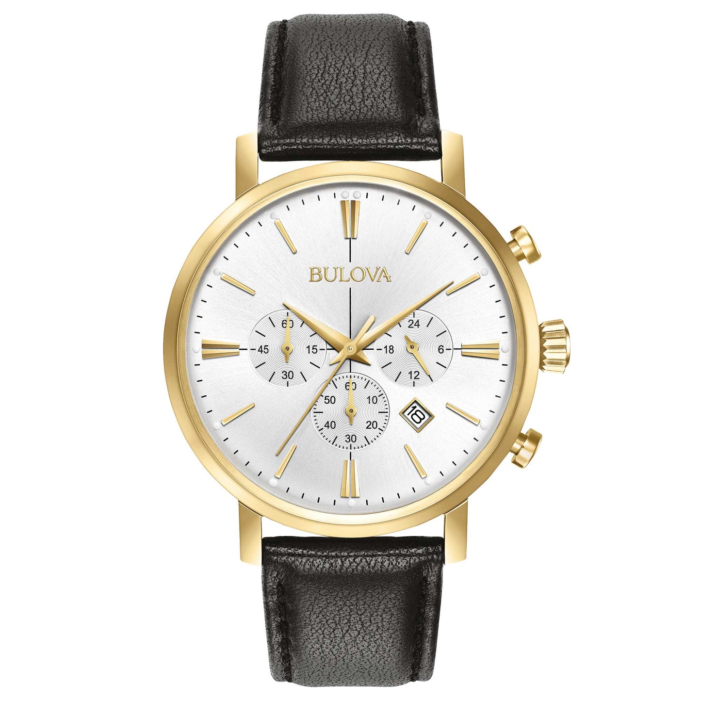 BULOVA 97B155 Aerojet Crono Cinturino in pelle