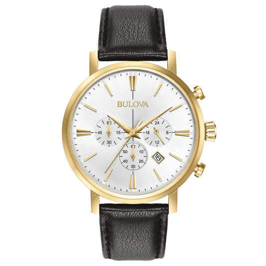 BULOVA 97B155 Aerojet Crono Cinturino in pelle