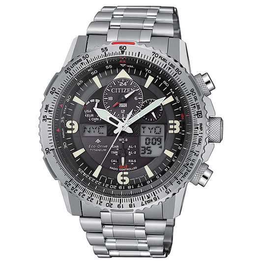 CITIZEN RADIOCONTROLLATO ECO-DRIVE JY8100-80E Skyhawk Super Titanio